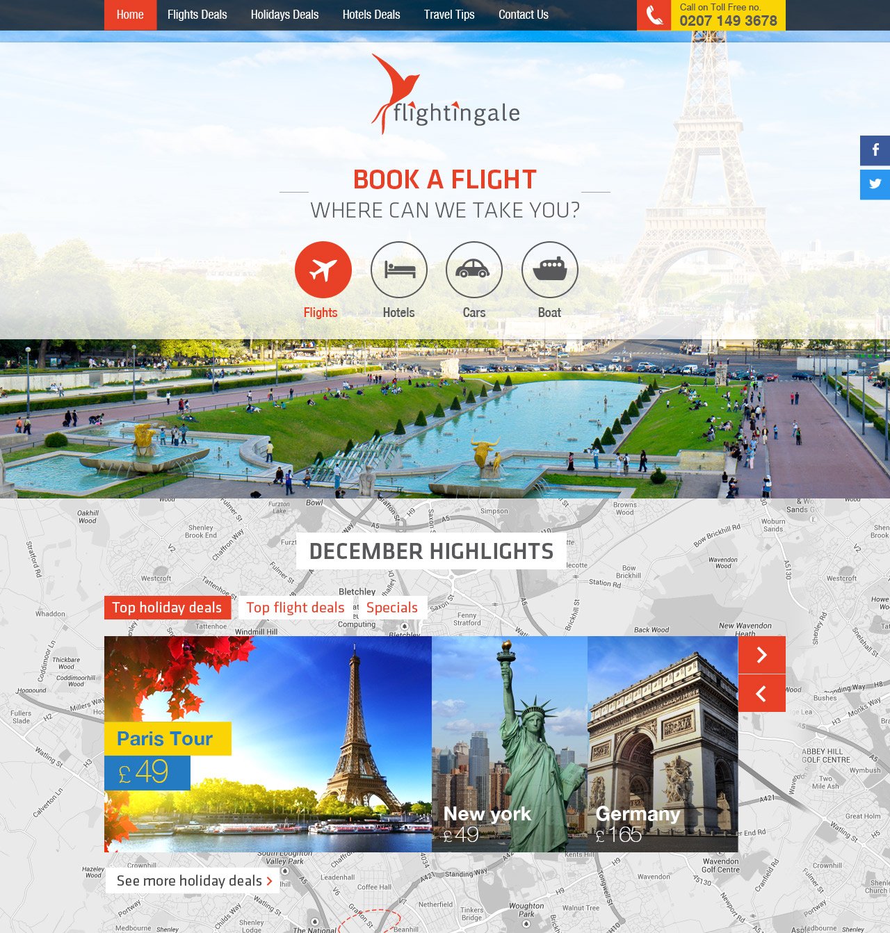 Flightingale Travel Website
